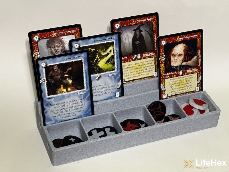 Kártya- és tokentartó